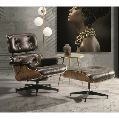 SILLÓN Y REPOSAPIÉS GIRATORIO T044- 